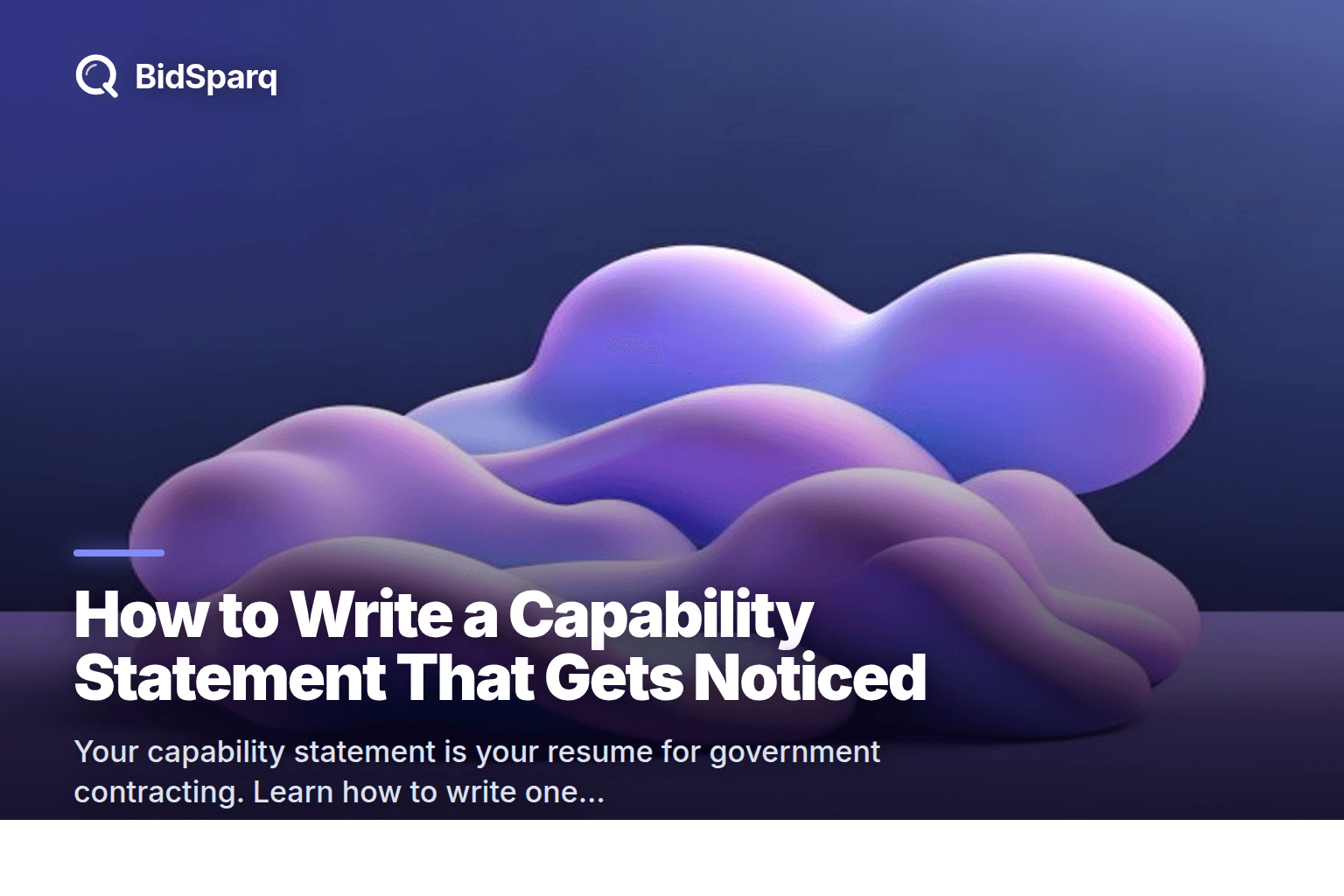 How to Write a Capability Statement That Gets Noticed