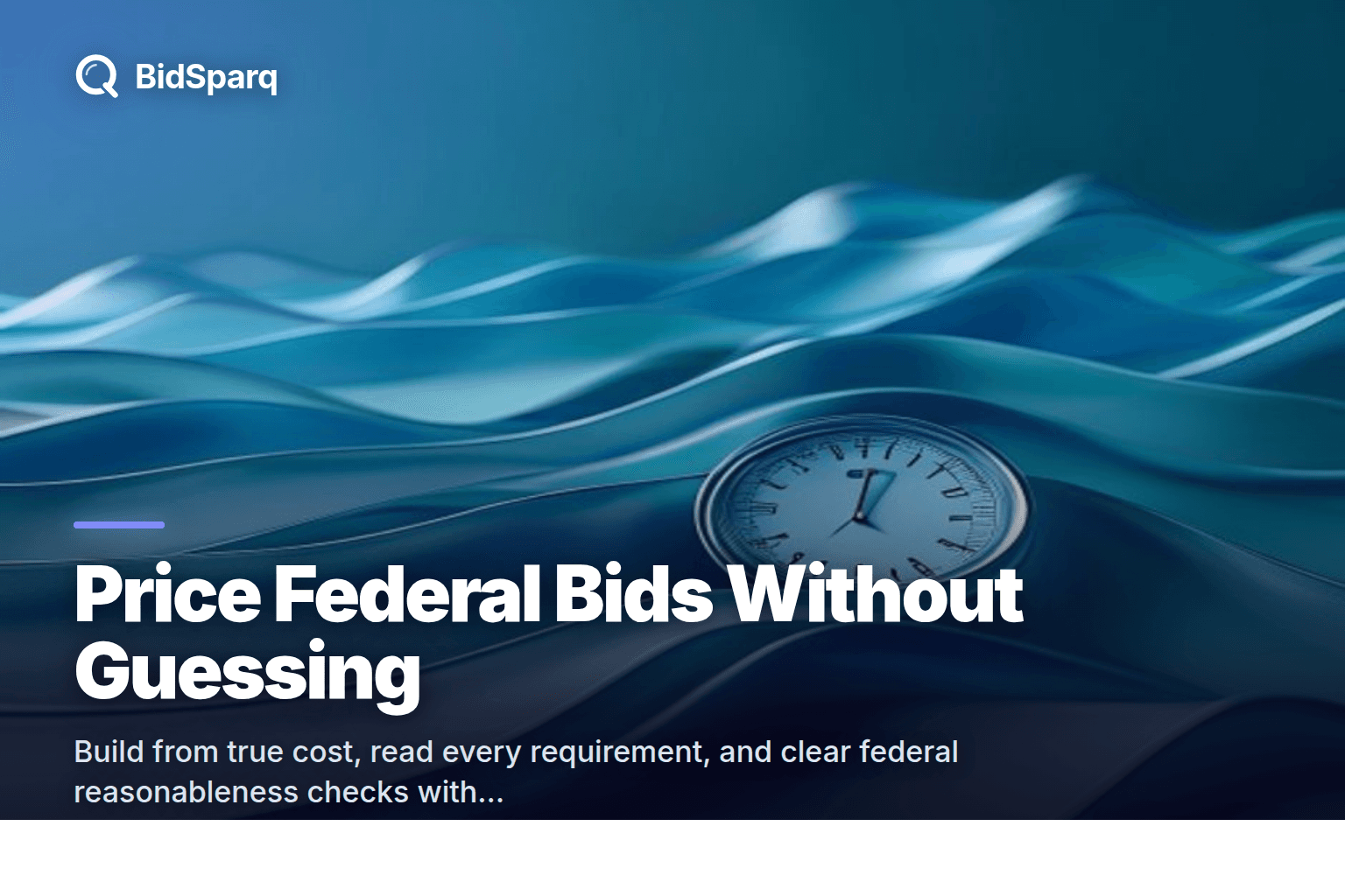 How to Price a Federal Bid Without Guessing