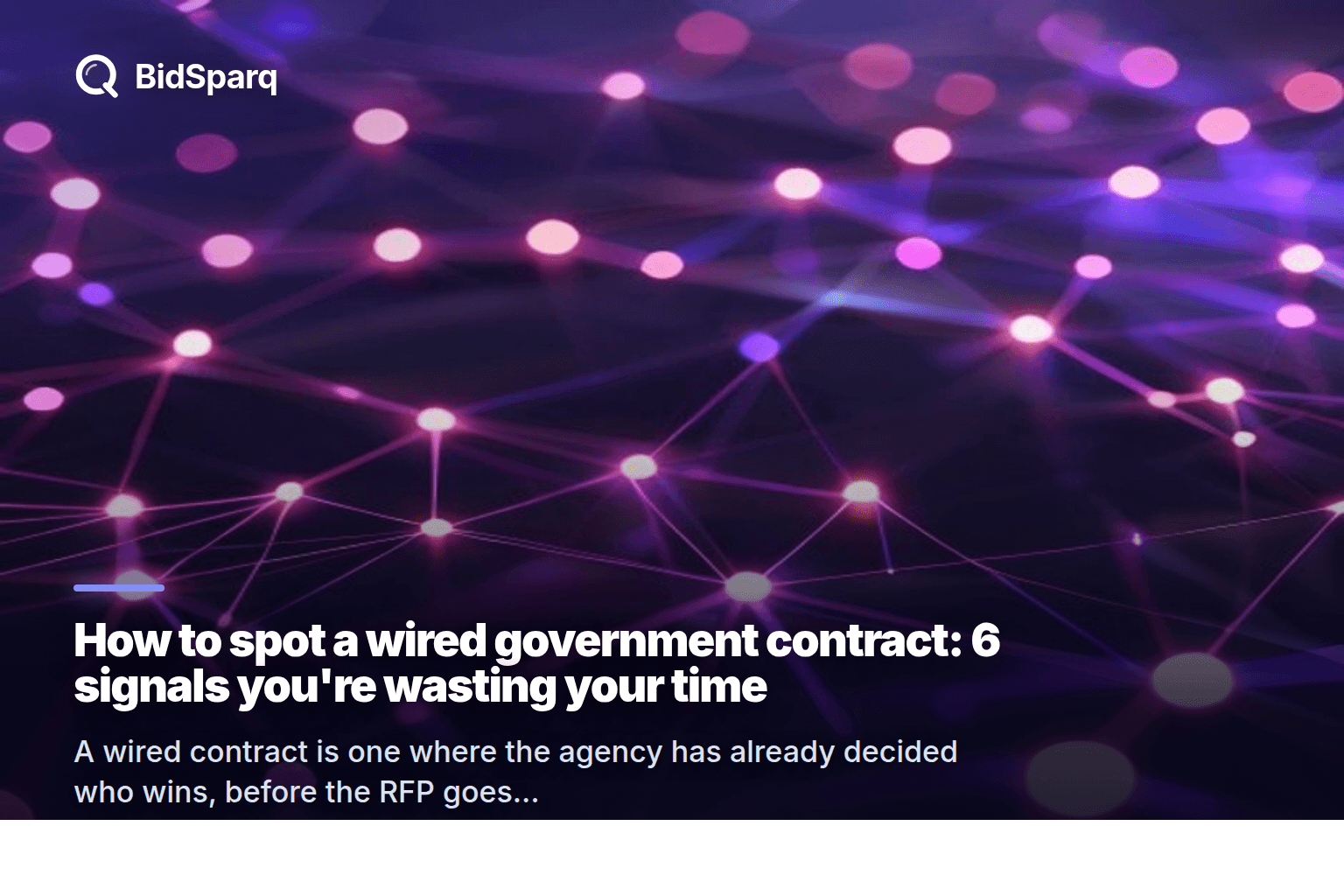 How to spot a wired government contract: 6 signals you're wasting your time