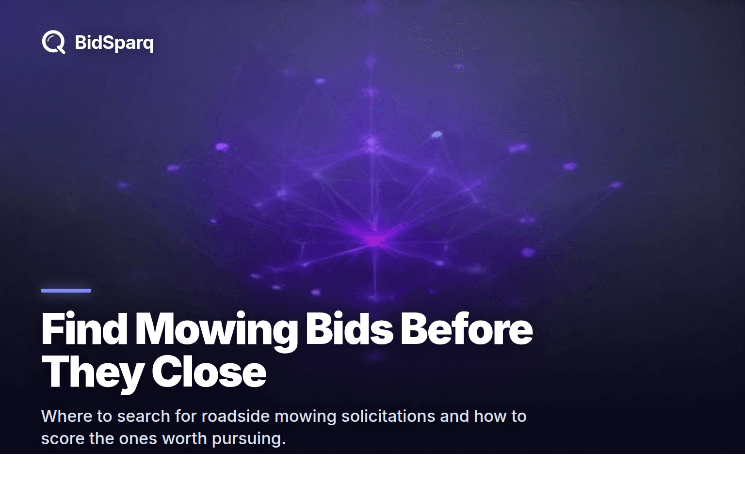 Request for Roadside Mowing Procurement Portal: How To Win