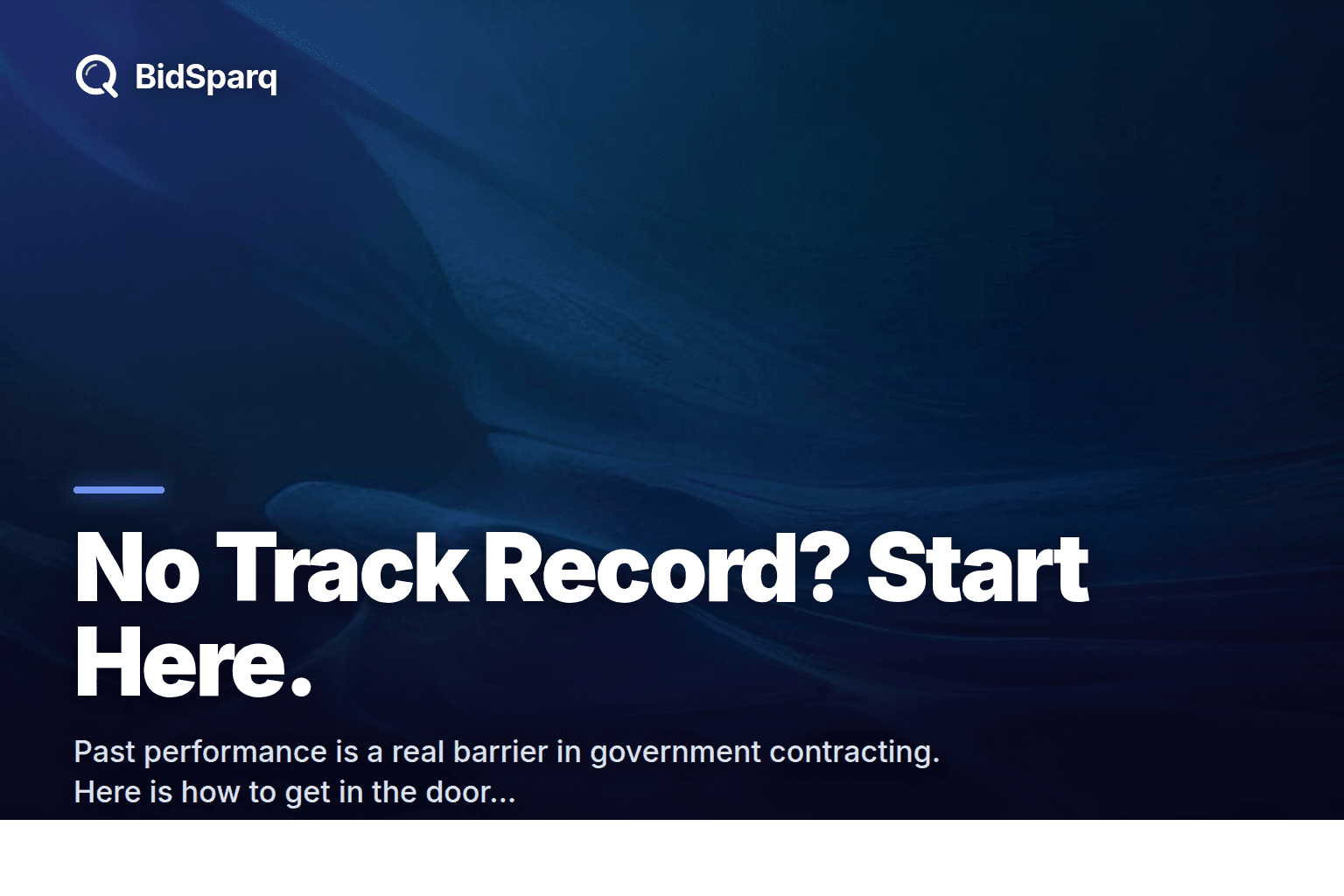 How to Win Government Contracts With No Past Performance