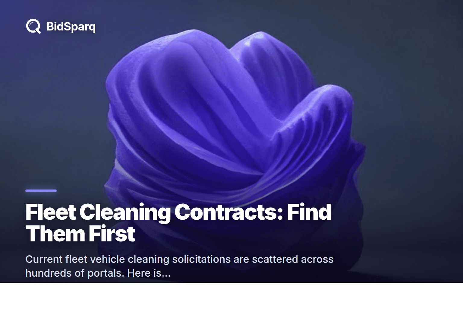 Current Solicitations for Fleet Vehicle Cleaning Services
