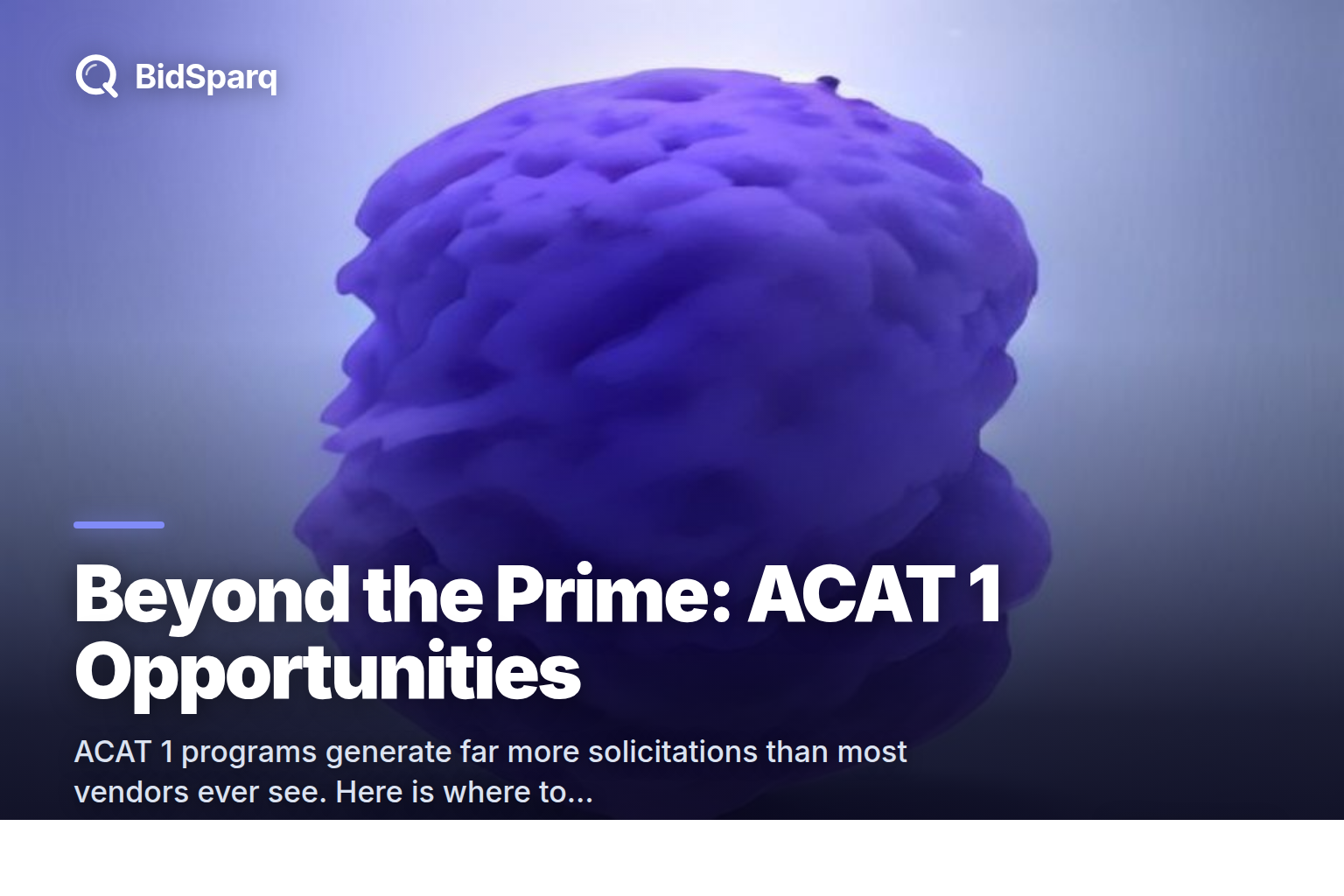 ACAT 1 Program Bids: Find Every Tier of Opportunity