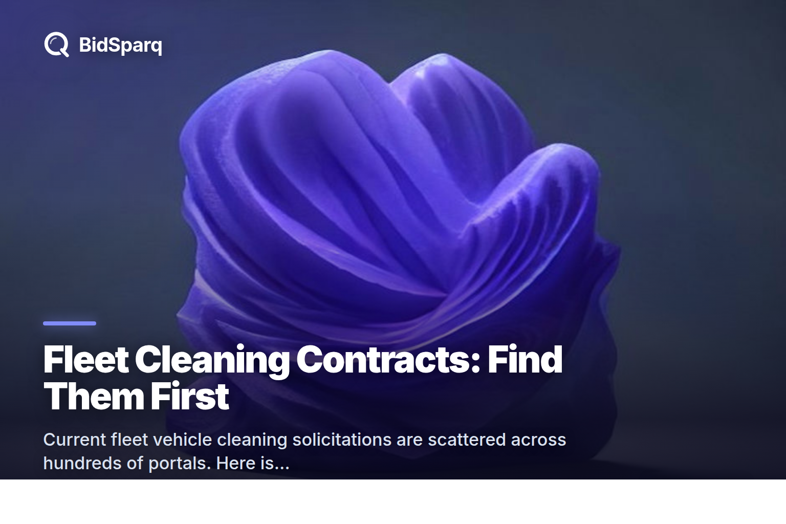 Current Solicitations for Fleet Vehicle Cleaning Services