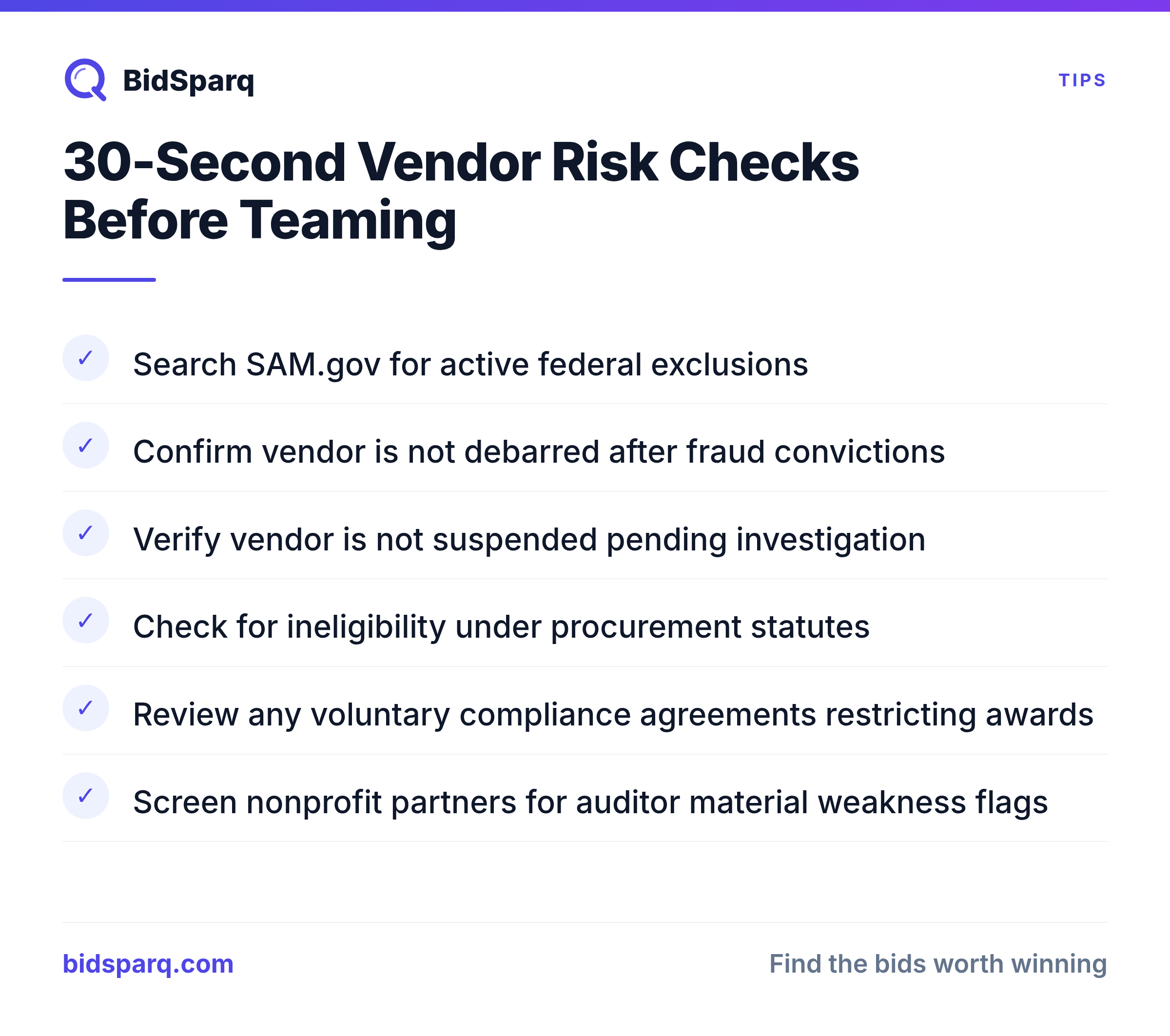 Vendor Risk Checks Before You Team on a Bid