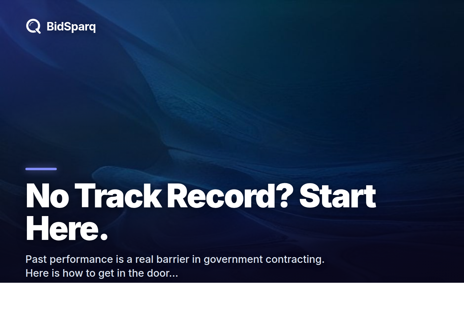 How to Win Government Contracts With No Past Performance